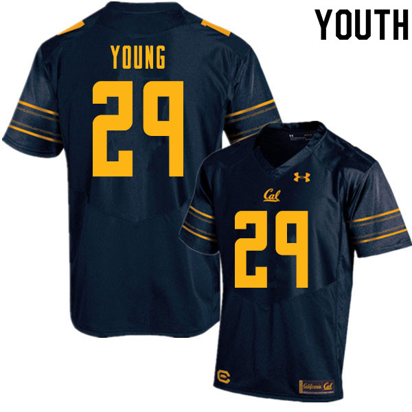 Youth #29 Isaiah Young Cal Bears College Football Jerseys Sale-Navy